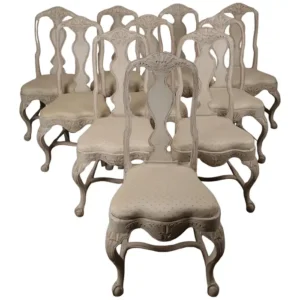 052 Set of Ten Rococo Chairs